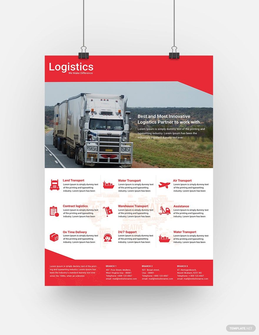 Logistics Services Poster Template