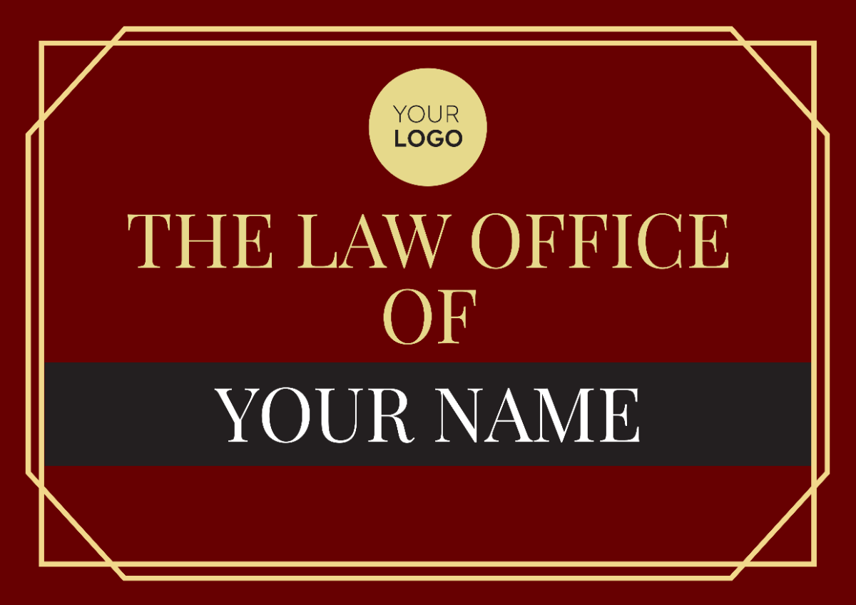Free Attorney's Law Office Door Signage