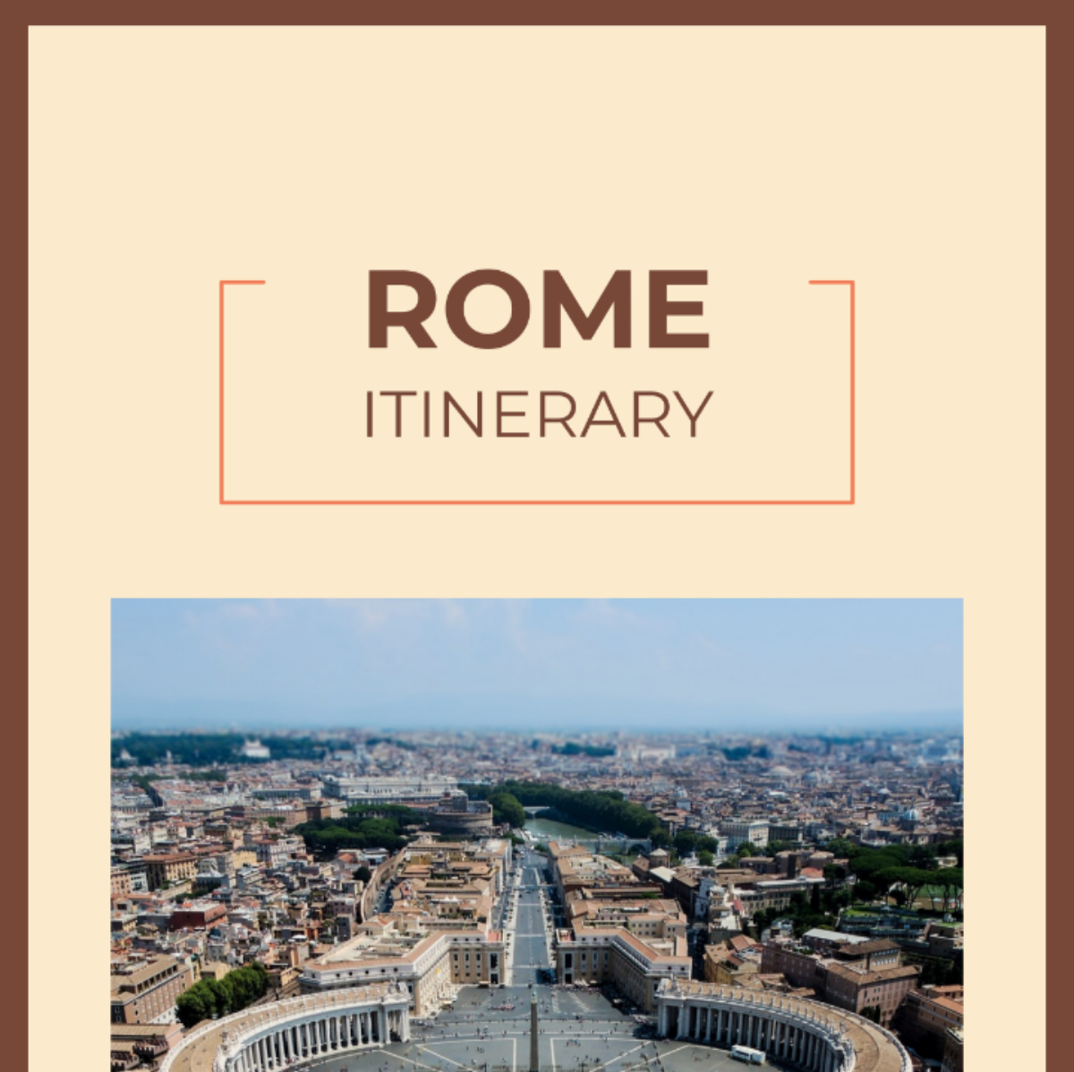 4 Day Rome Itinerary Template - Edit Online & Download