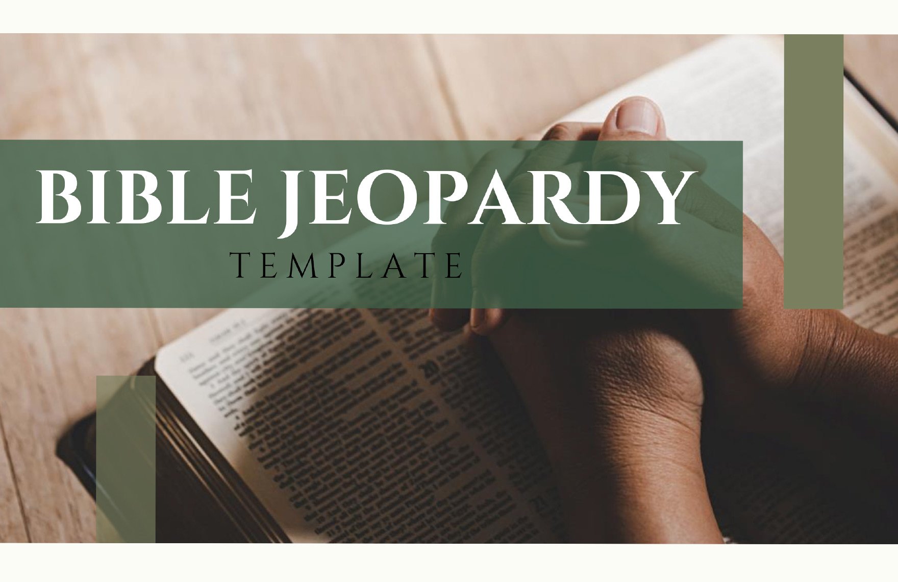 Bible Jeopardy Template