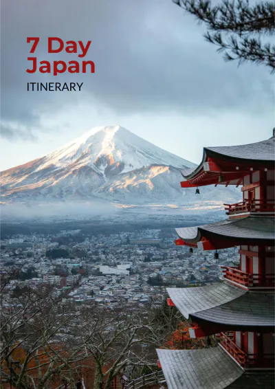 Free 7 Day Japan Itinerary Template to Edit Online