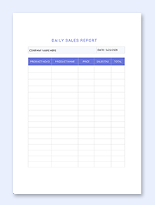 Free Sales Report Template In Adobe Illustrator 