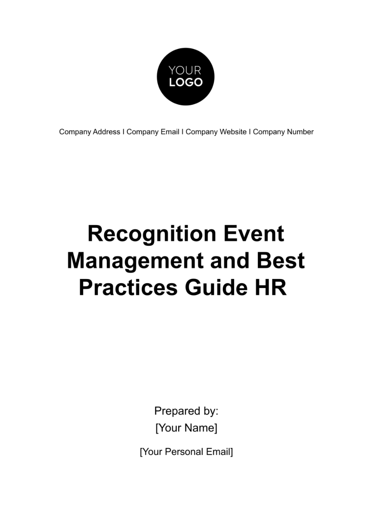 Recognition Event Management and Best Practices Guide HR Template - Edit Online & Download