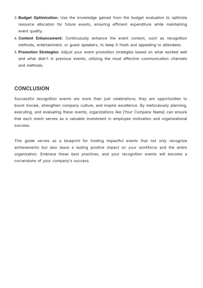 Free Recognition Event Management and Best Practices Guide HR Template to Edit Online
