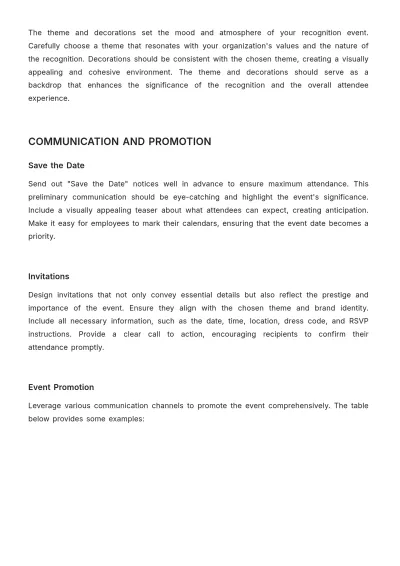 Free Recognition Event Management and Best Practices Guide HR Template to Edit Online