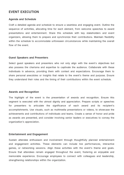 Free Recognition Event Management and Best Practices Guide HR Template to Edit Online