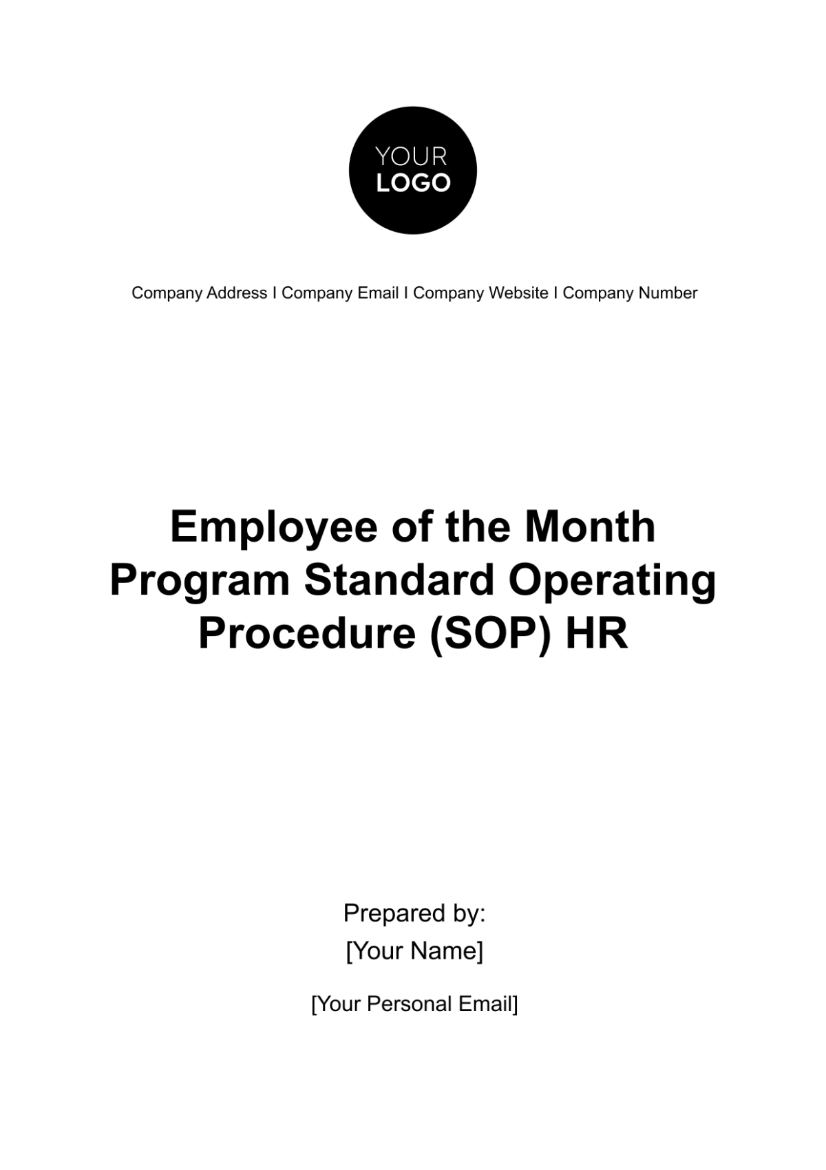 Employee of the Month Program Standard Operating Procedure (SOP) HR Template