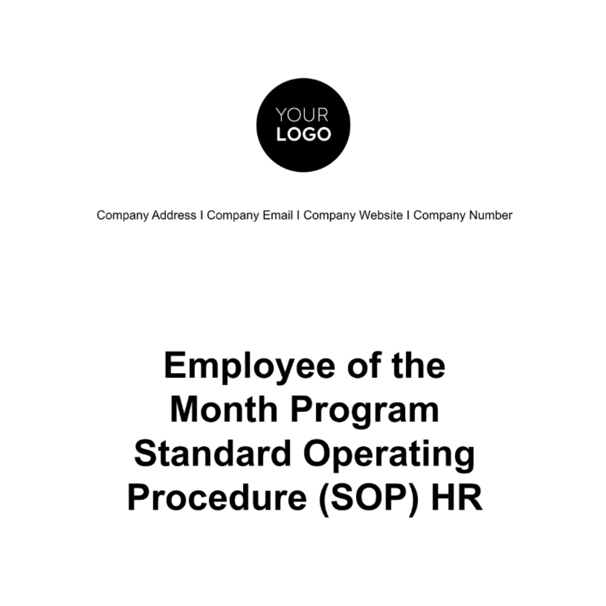 Employee of the Month Program Standard Operating Procedure (SOP) HR Template