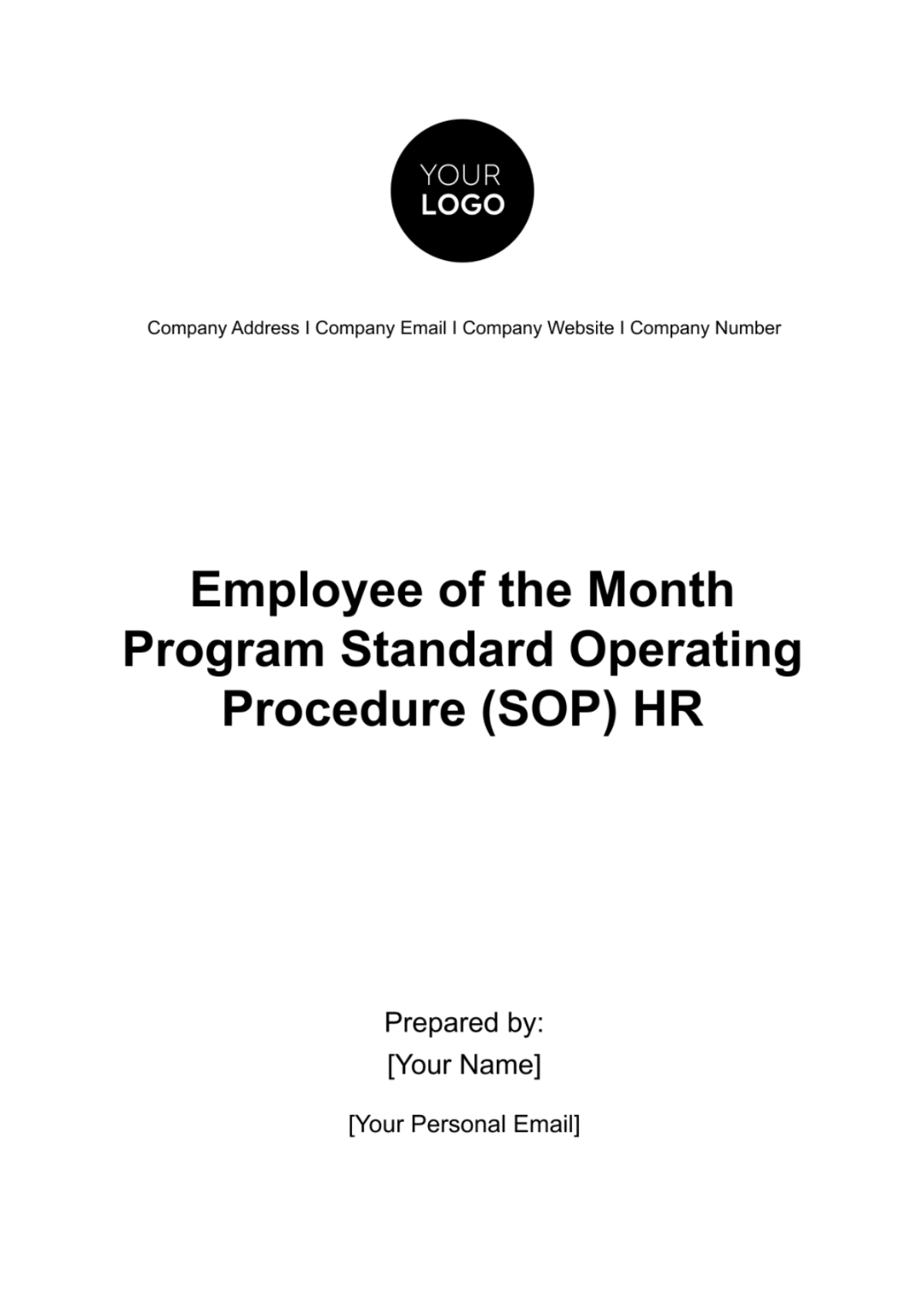 Employee of the Month Program Standard Operating Procedure (SOP) HR Template - Edit Online & Download