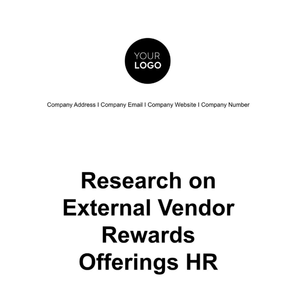 Research on External Vendor Rewards Offerings HR Template - Edit Online & Download