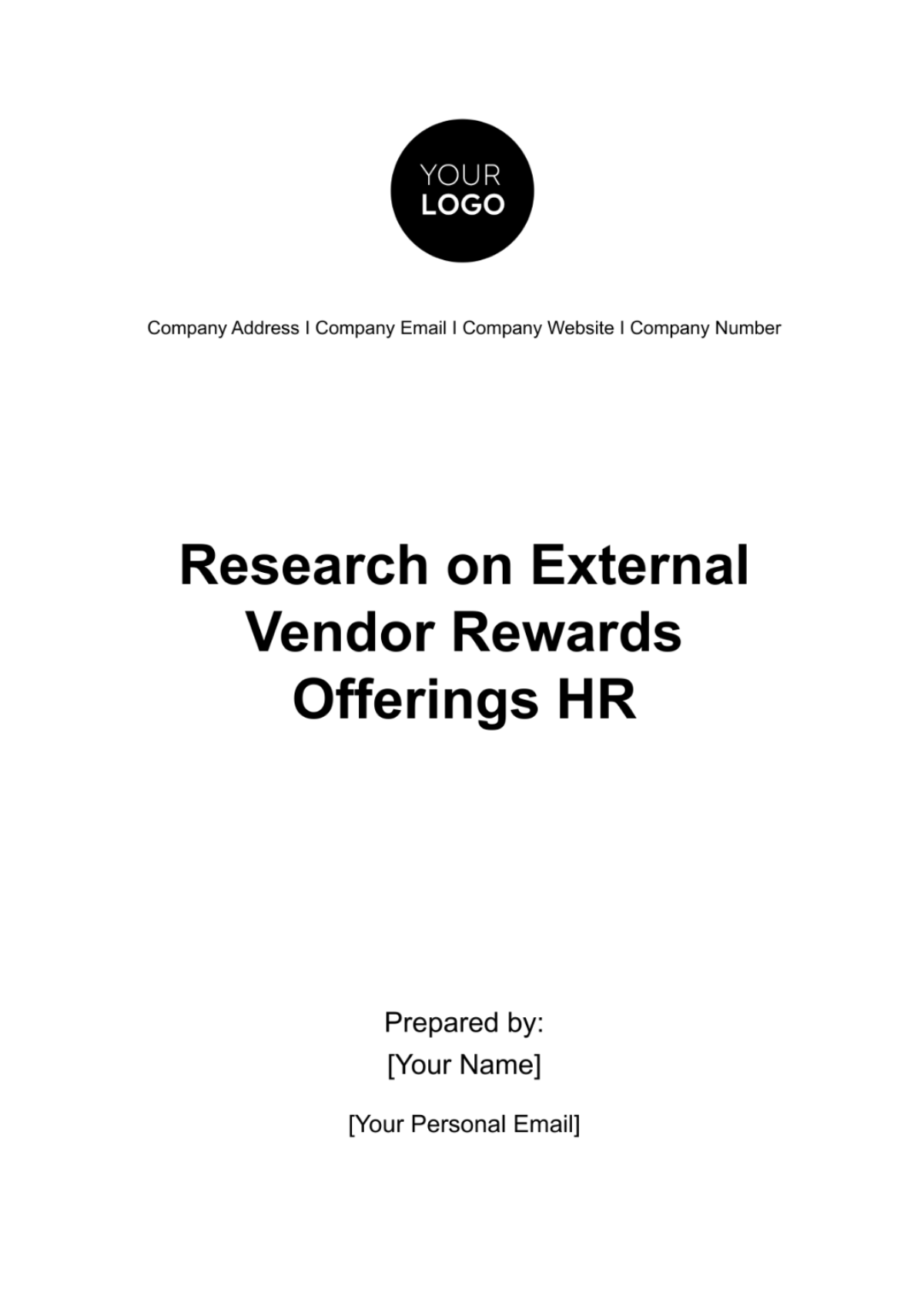 Research on External Vendor Rewards Offerings HR Template - Edit Online & Download