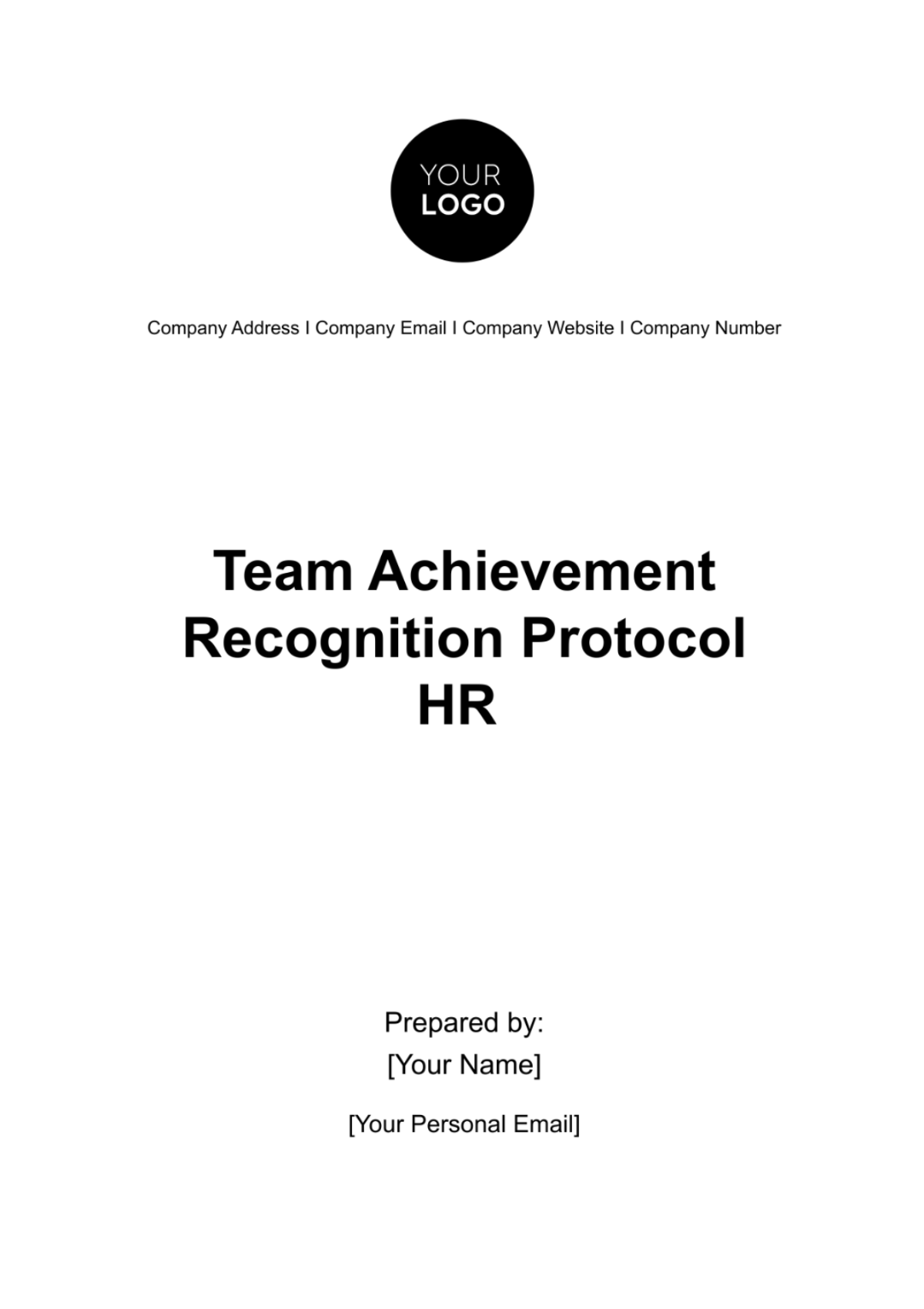 Team Achievement Recognition Protocol HR Template - Edit Online & Download