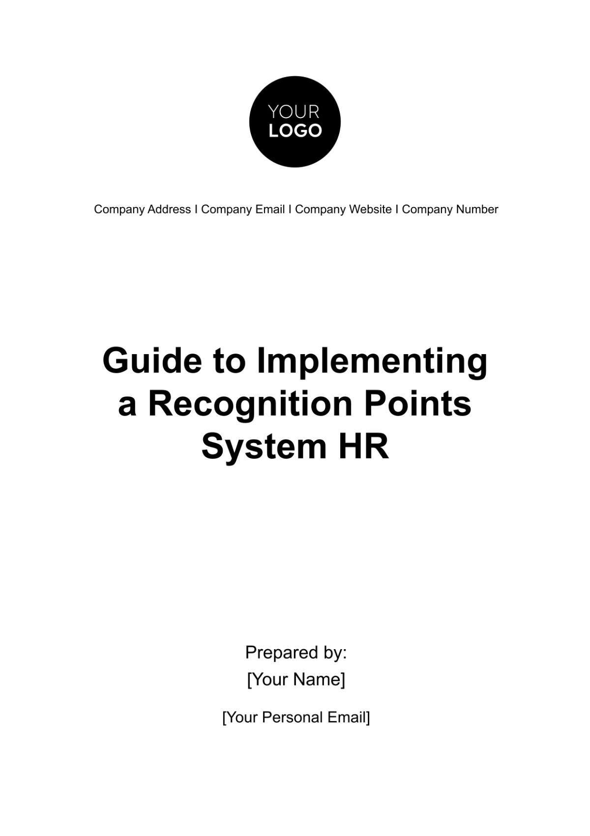 Free Guide to Implementing a Recognition Points System HR Template