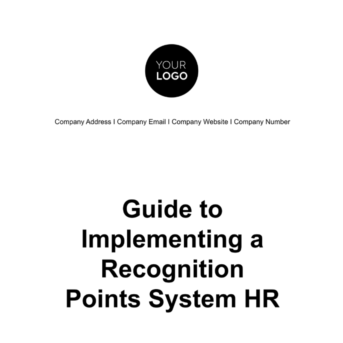 Guide to Implementing a Recognition Points System HR Template - Edit Online & Download