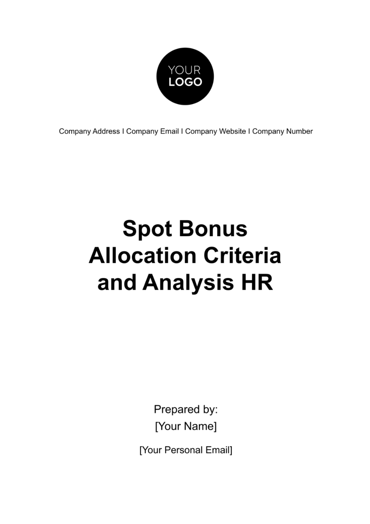 Spot Bonus Allocation Criteria and Analysis HR Template - Edit Online & Download