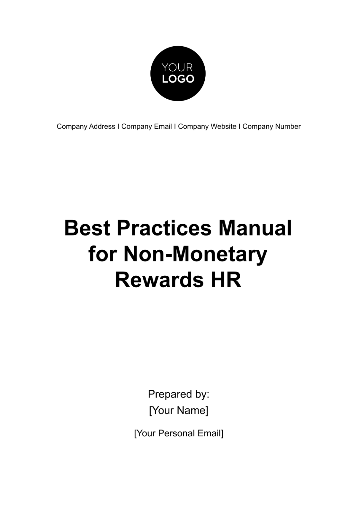 Free Best Practices Manual for Non-Monetary Rewards HR Template