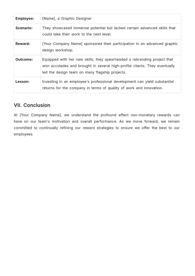 Free Best Practices Manual for Non-Monetary Rewards HR Template to Edit Online