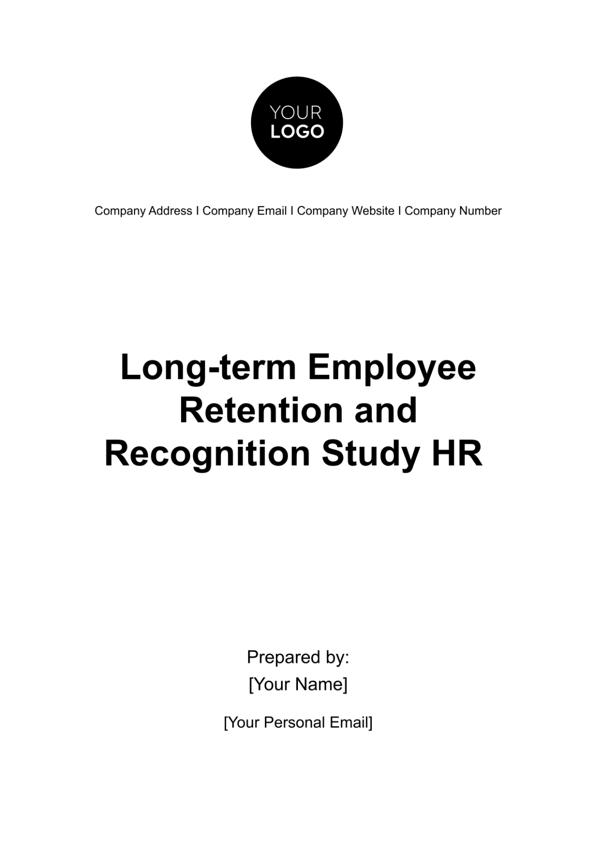 Long-term Employee Retention and Recognition Study HR Template