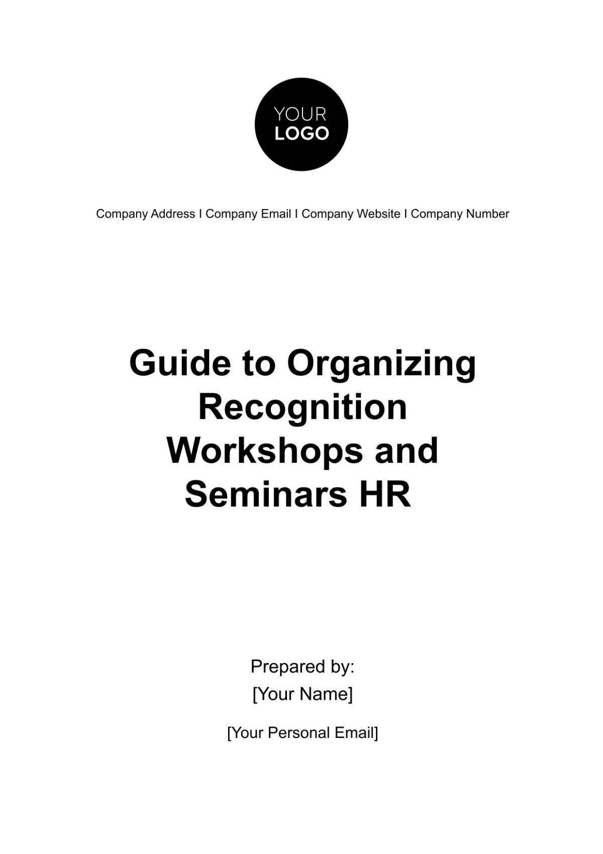 Guide to Organizing Recognition Workshops and Seminars HR Template