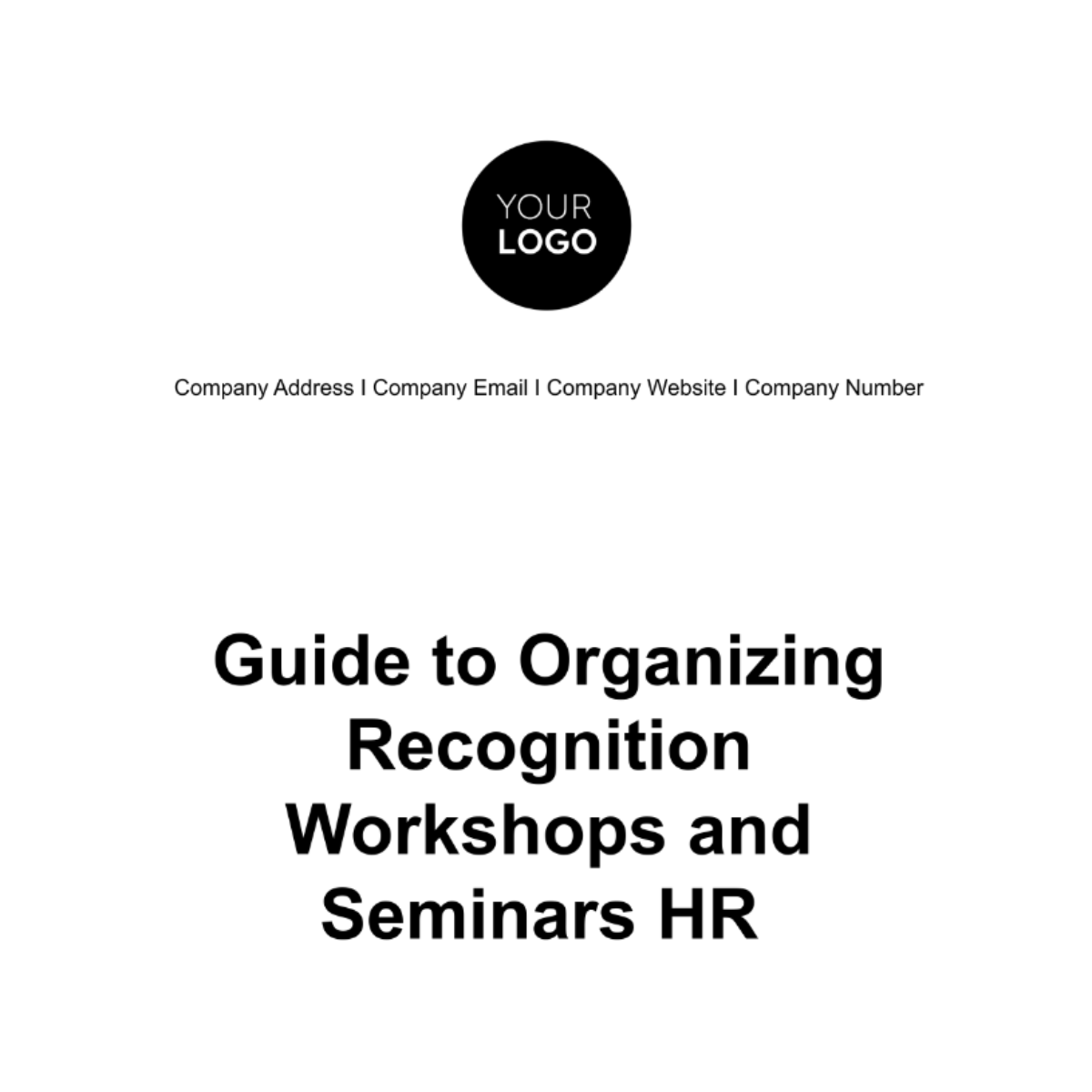 Guide to Organizing Recognition Workshops and Seminars HR Template - Edit Online & Download