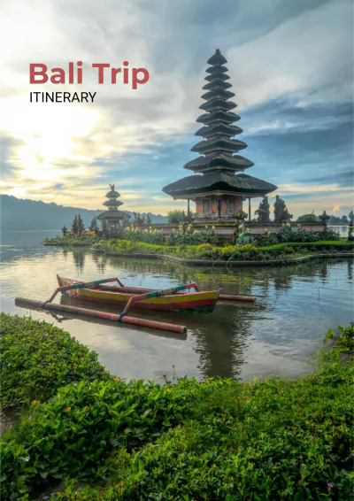 Free Bali Trip Itinerary Template to Edit Online
