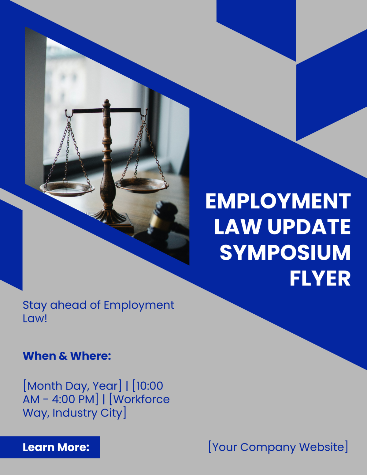 Free Employment Law Update Symposium Flyer Template