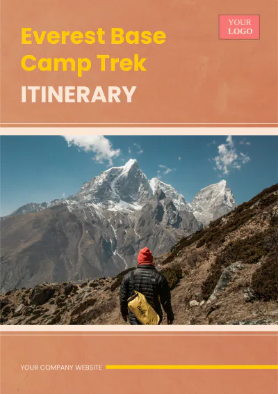 Free Everest Base Camp Trek Itinerary Template to Edit Online
