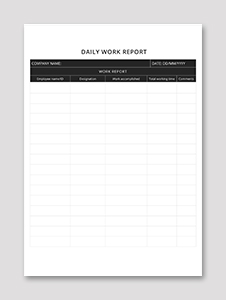 Daily Activity Report Template in Microsoft Word, PDF. | Template.net