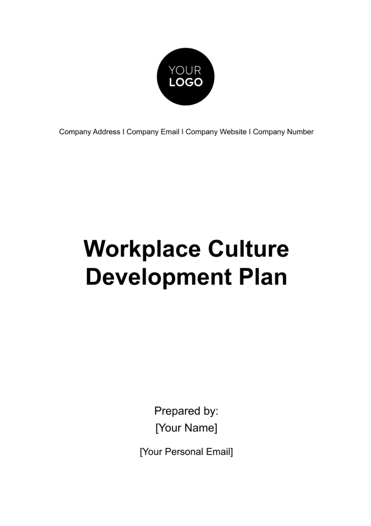 Workplace Culture Development Plan HR Template - Edit Online & Download