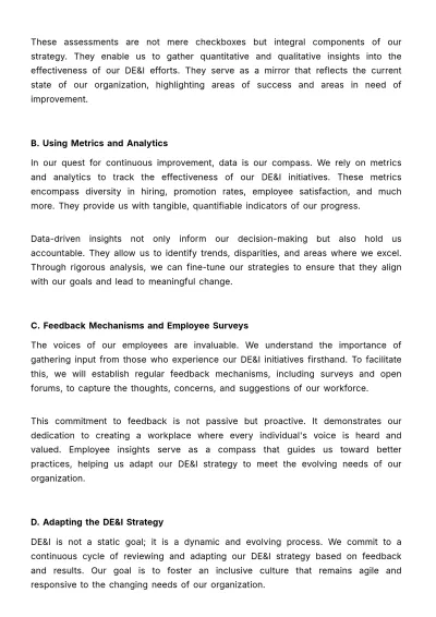 Free Diversity, Equity, & Inclusion Strategy Guide HR Template to Edit Online