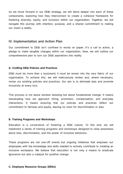 Free Diversity, Equity, & Inclusion Strategy Guide HR Template to Edit Online