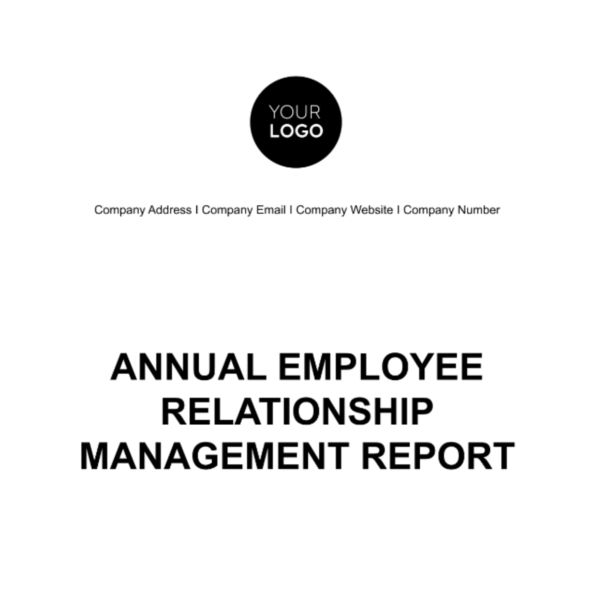 Annual Employee Relationship Management Report HR Template