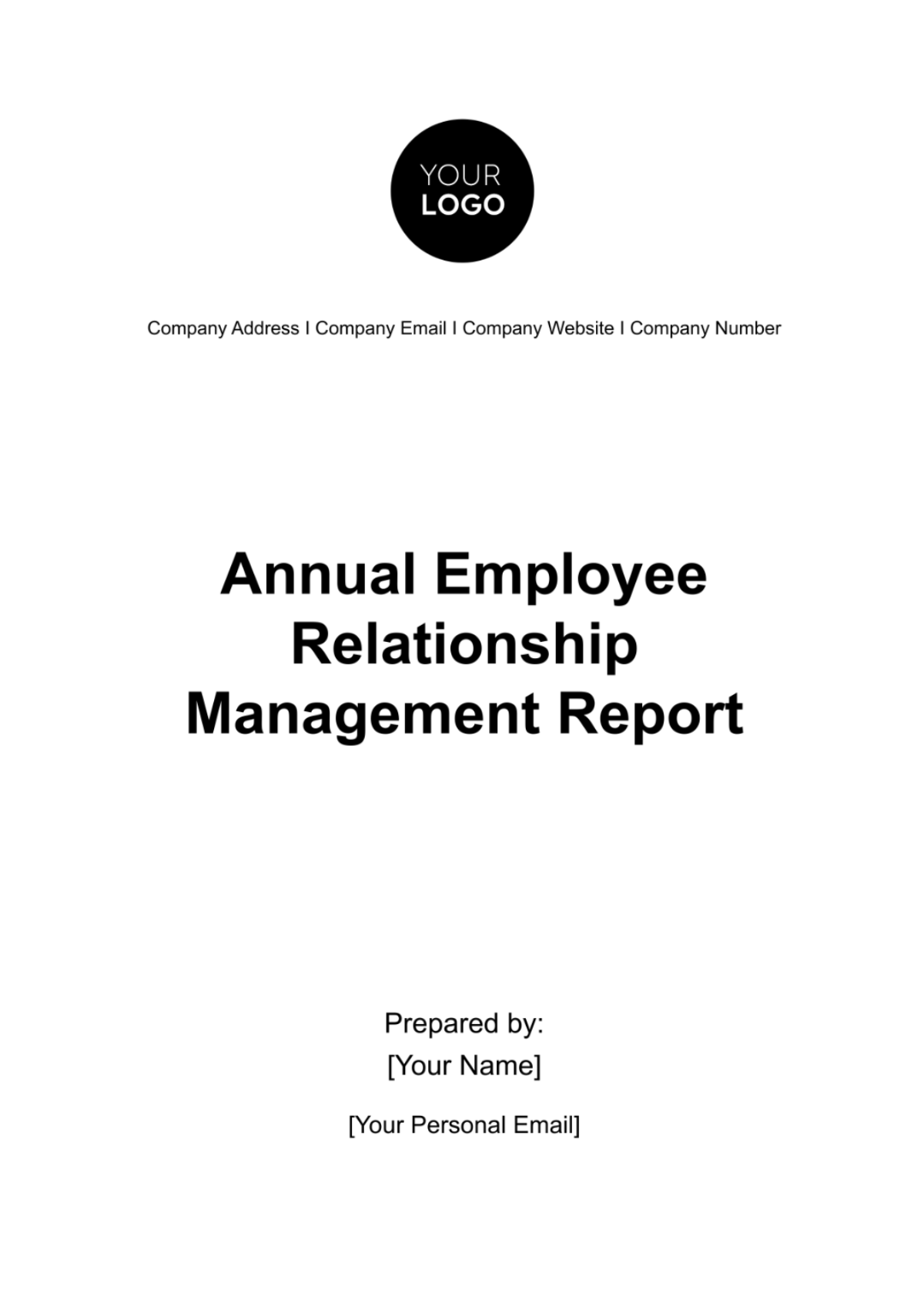 Annual Employee Relationship Management Report HR Template - Edit Online & Download