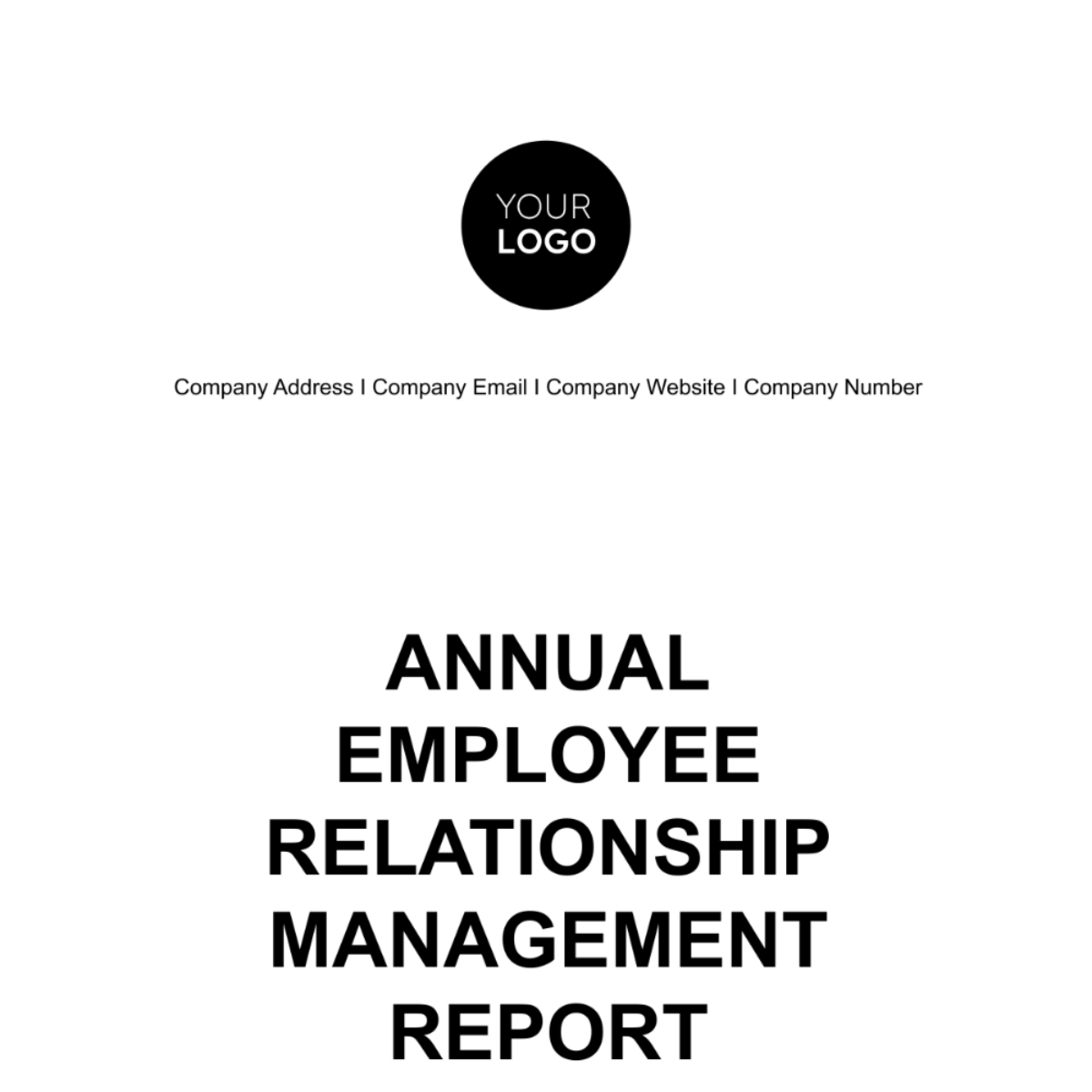 Annual Employee Relationship Management Report HR Template - Edit Online & Download