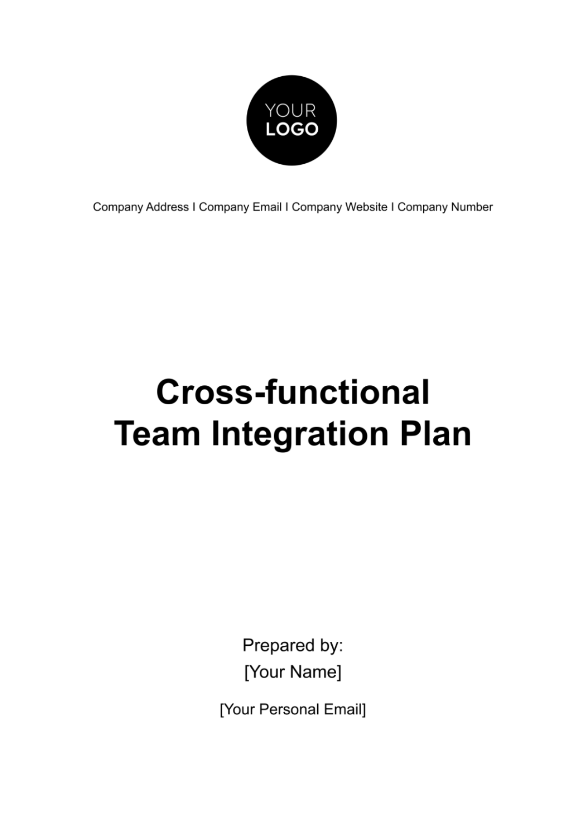 Cross-functional Team Integration Plan HR Template - Edit Online & Download