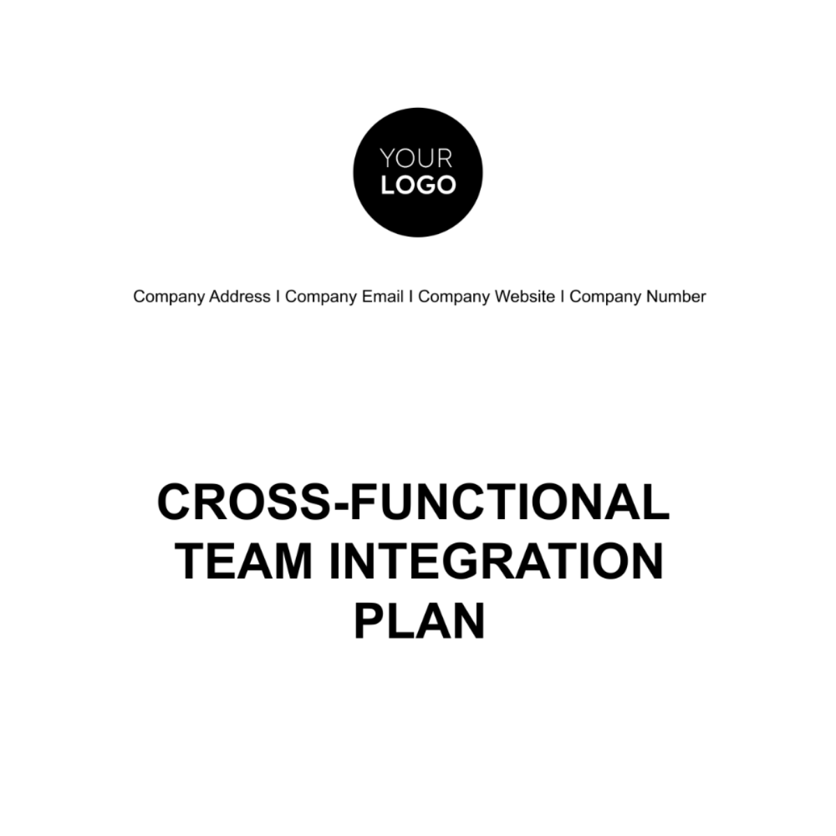 Cross-functional Team Integration Plan HR Template