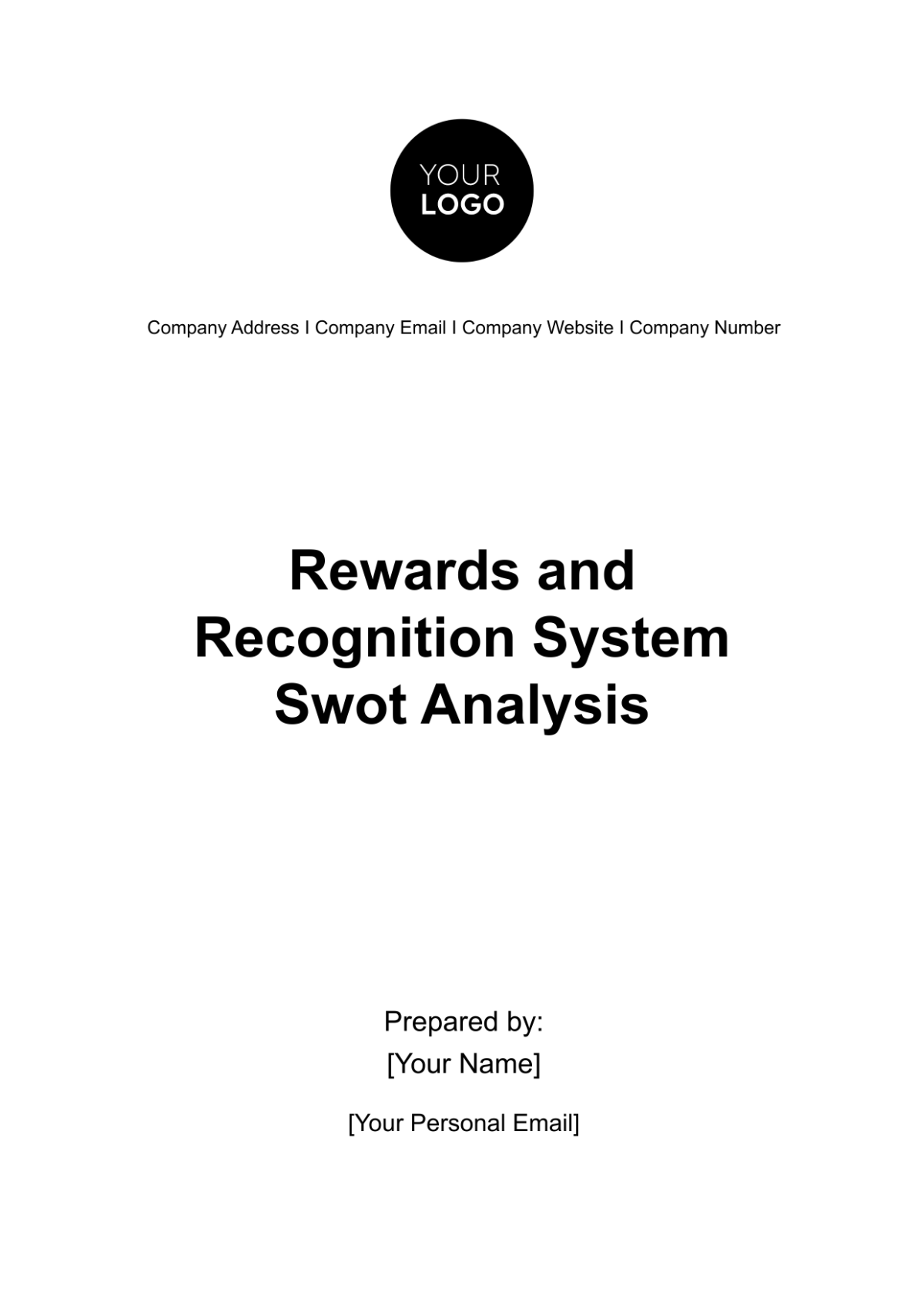 Rewards and Recognition System SWOT Analysis HR Template