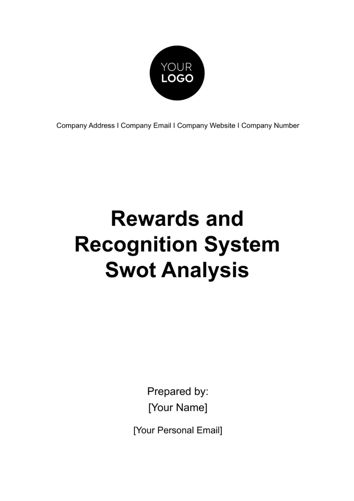 Rewards and Recognition System SWOT Analysis HR Template - Edit Online & Download