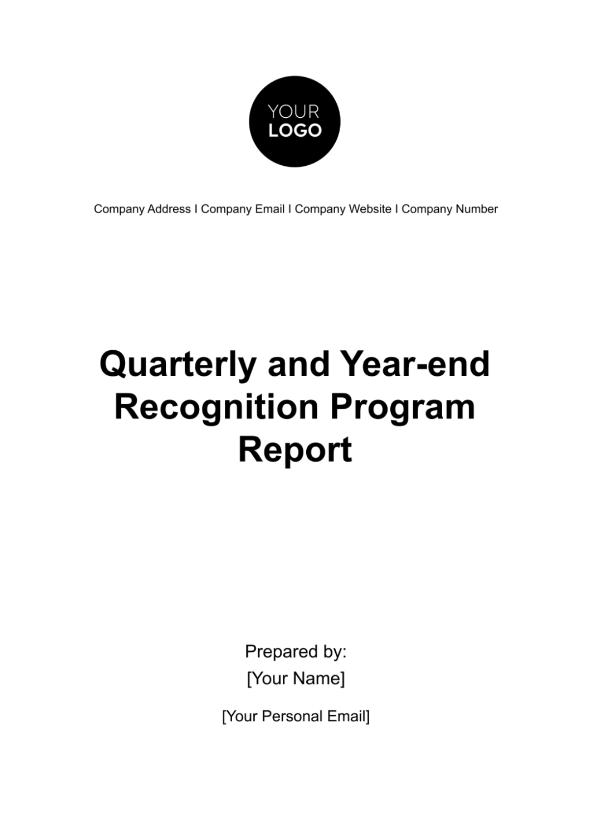 Quarterly and Year-end Recognition Program Report HR Template - Edit Online & Download