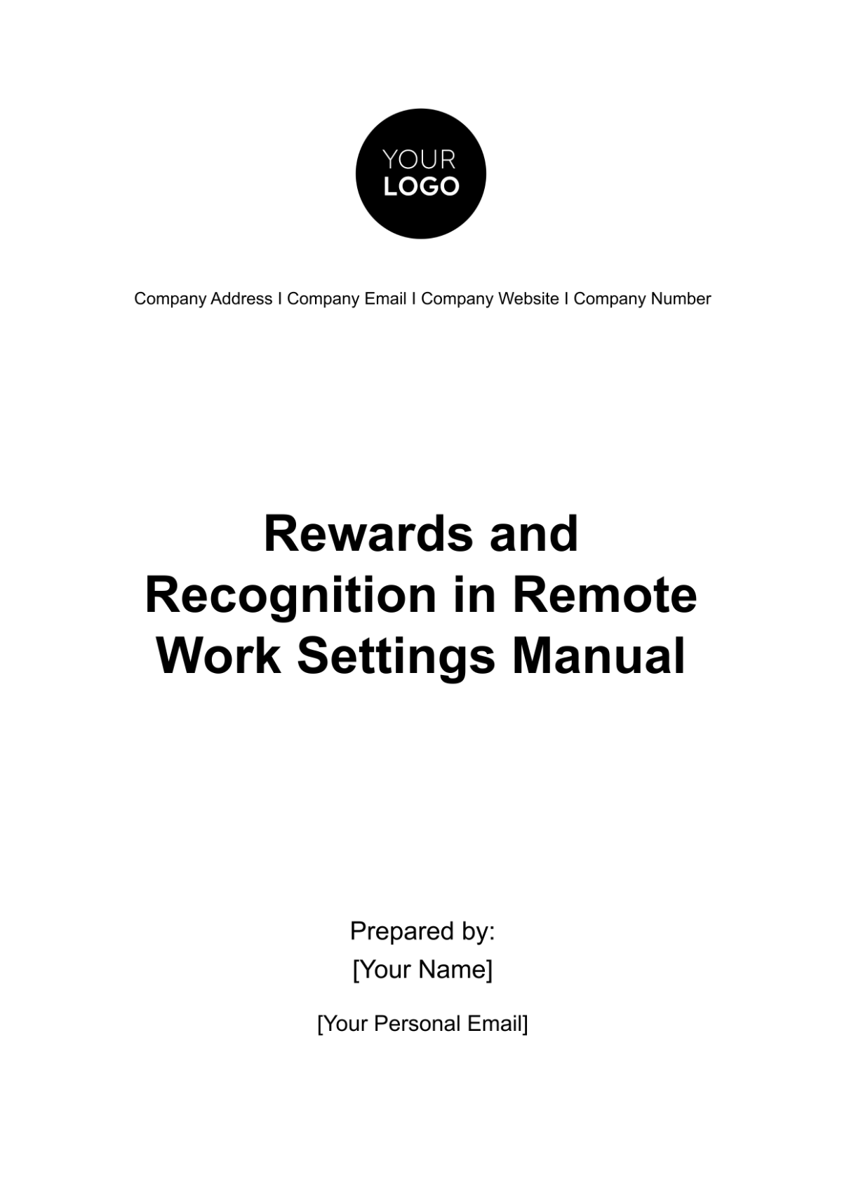 Free Rewards and Recognition in Remote Work Settings Manual HR Template