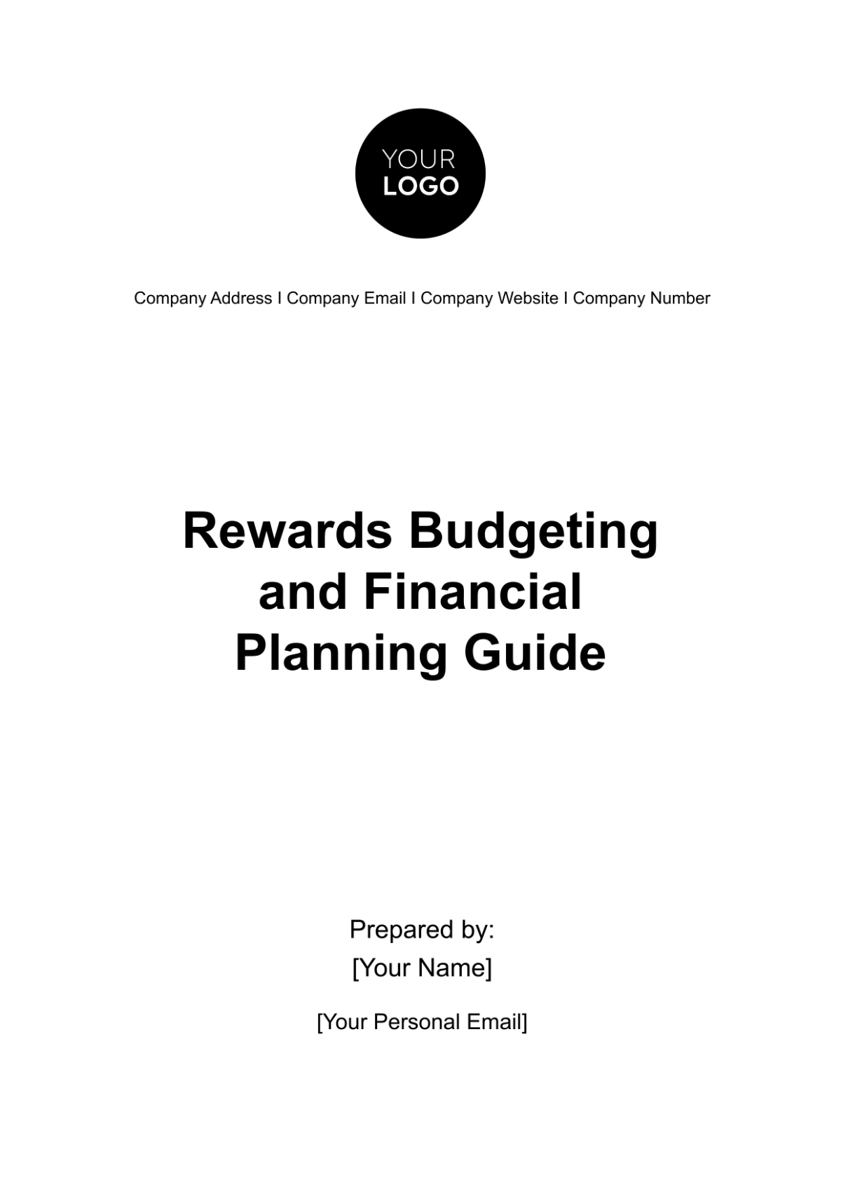 Rewards Budgeting and Financial Planning Guide HR Template