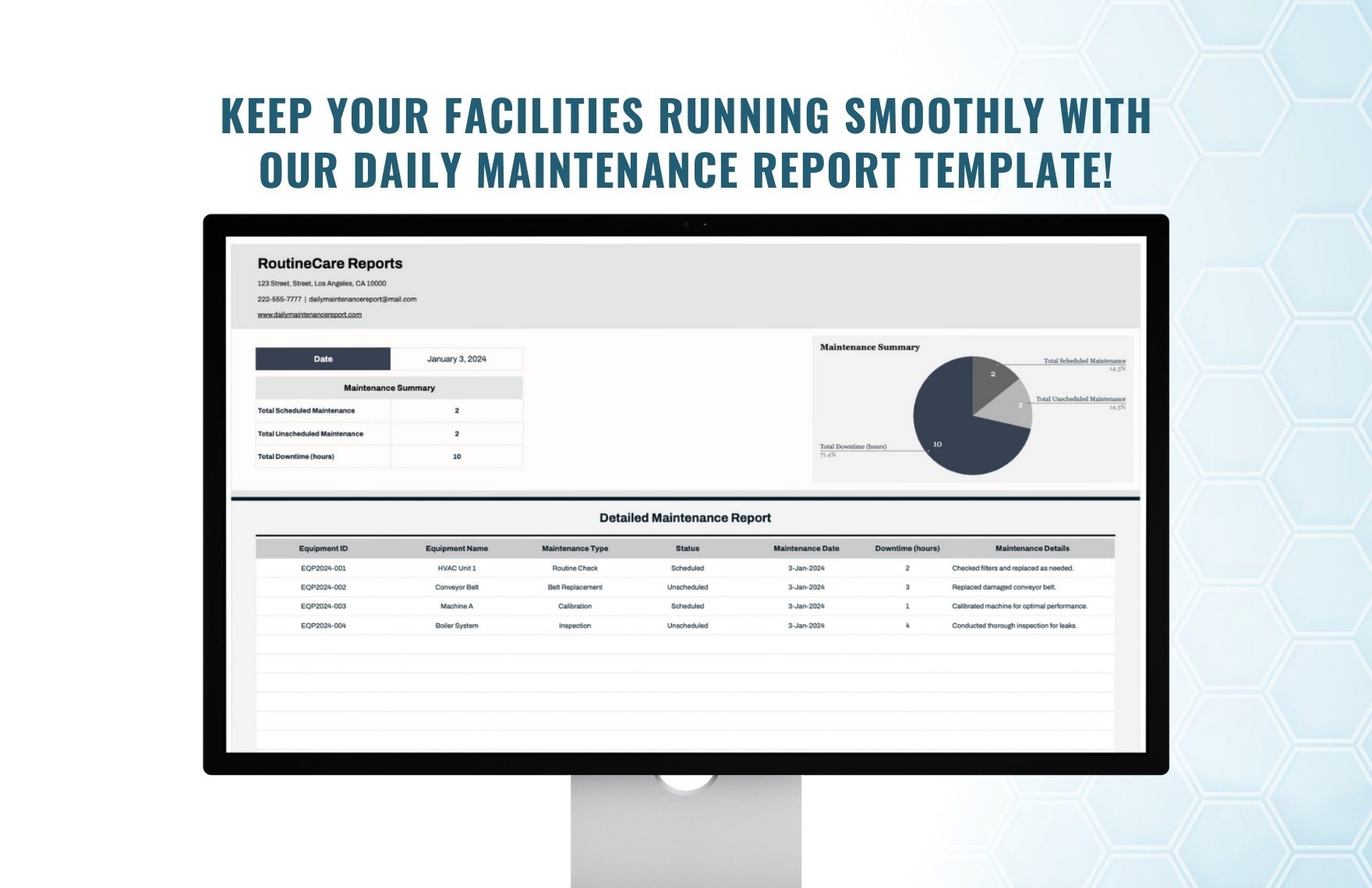 Daily Maintenance Report Template