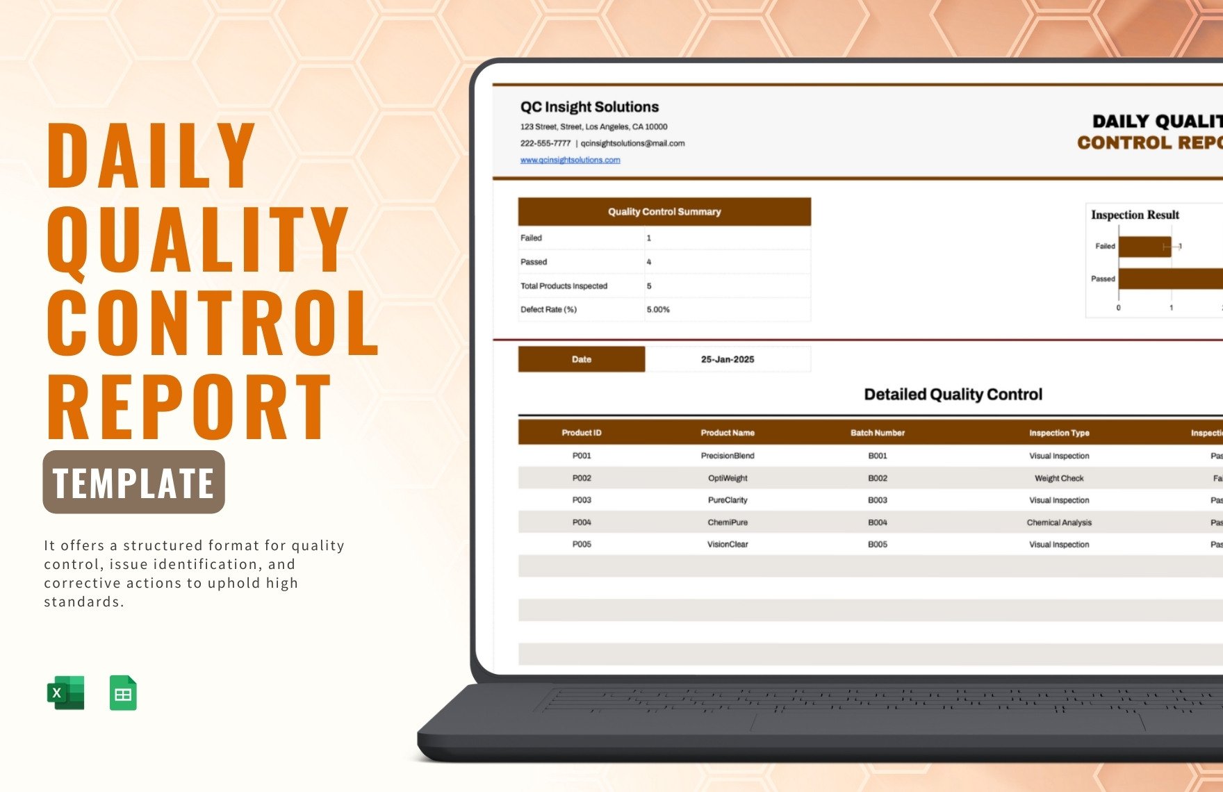 Daily Quality Control Report Template
