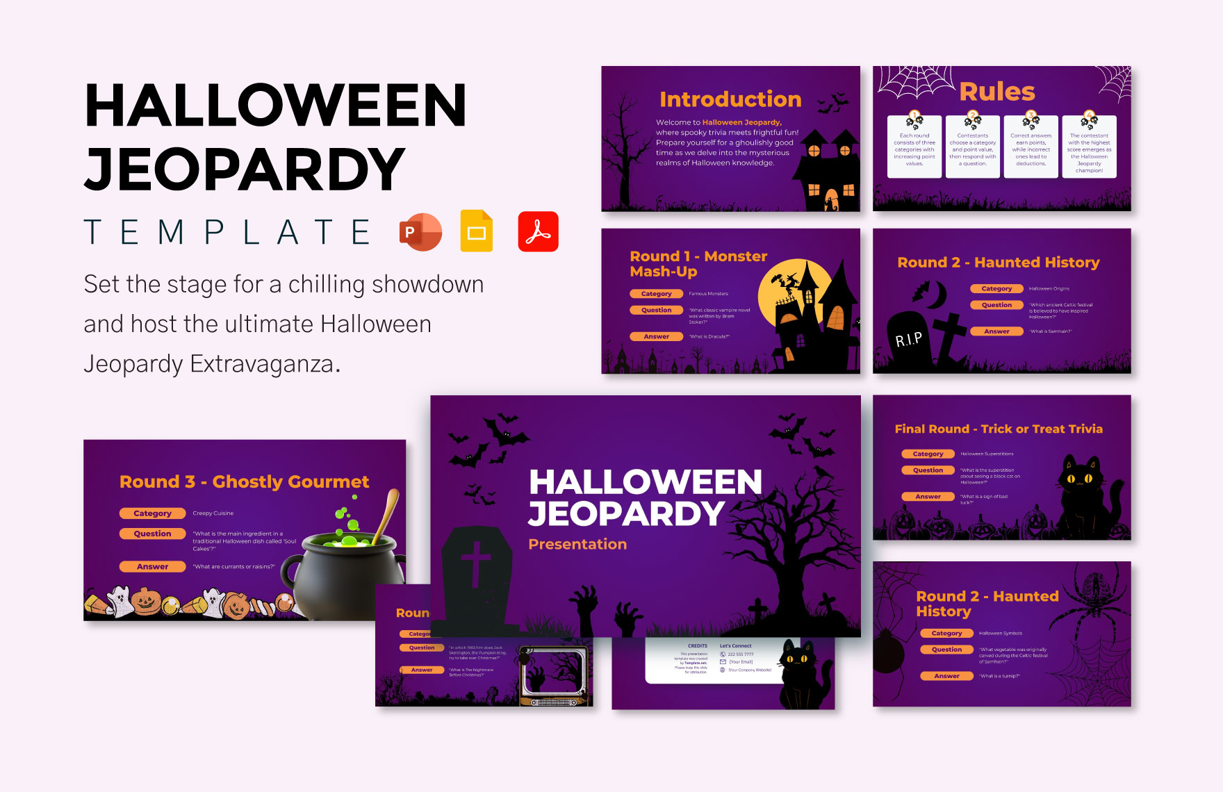 Halloween Jeopardy Template