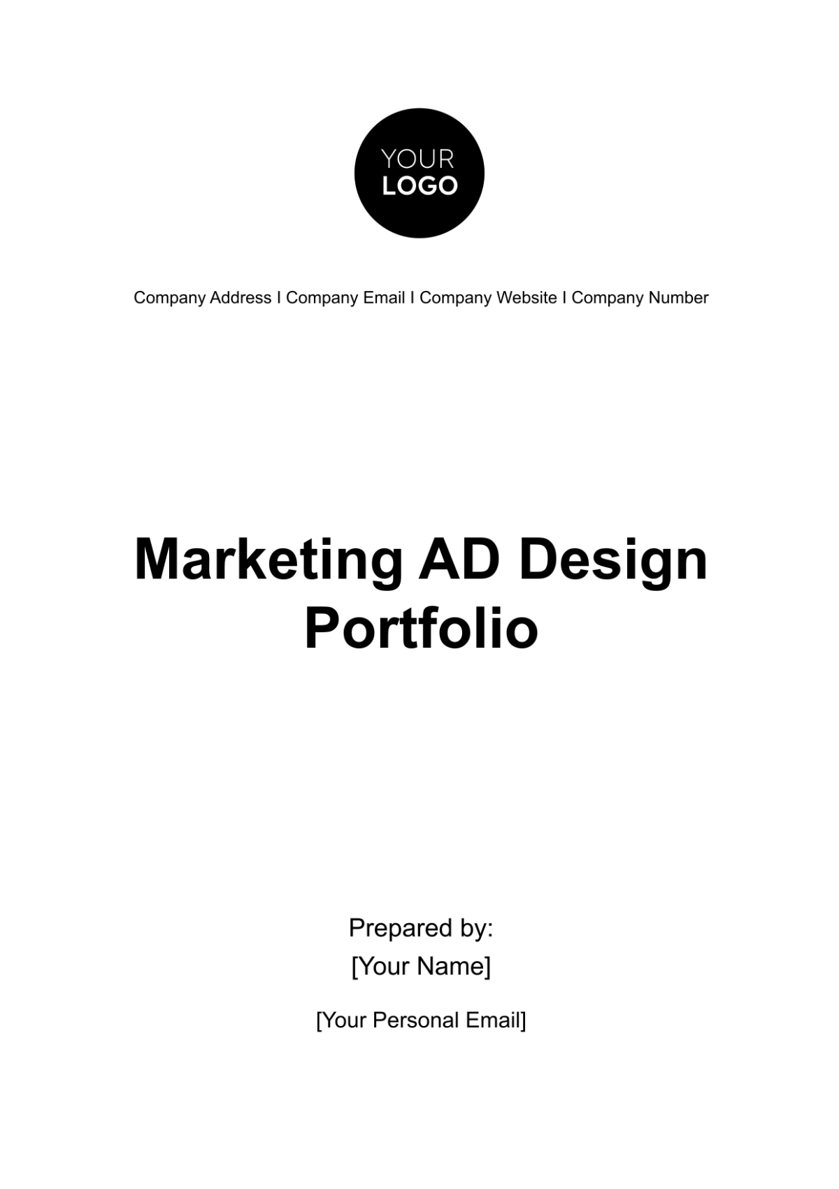 Marketing Ad Design Portfolio Template - Edit Online & Download