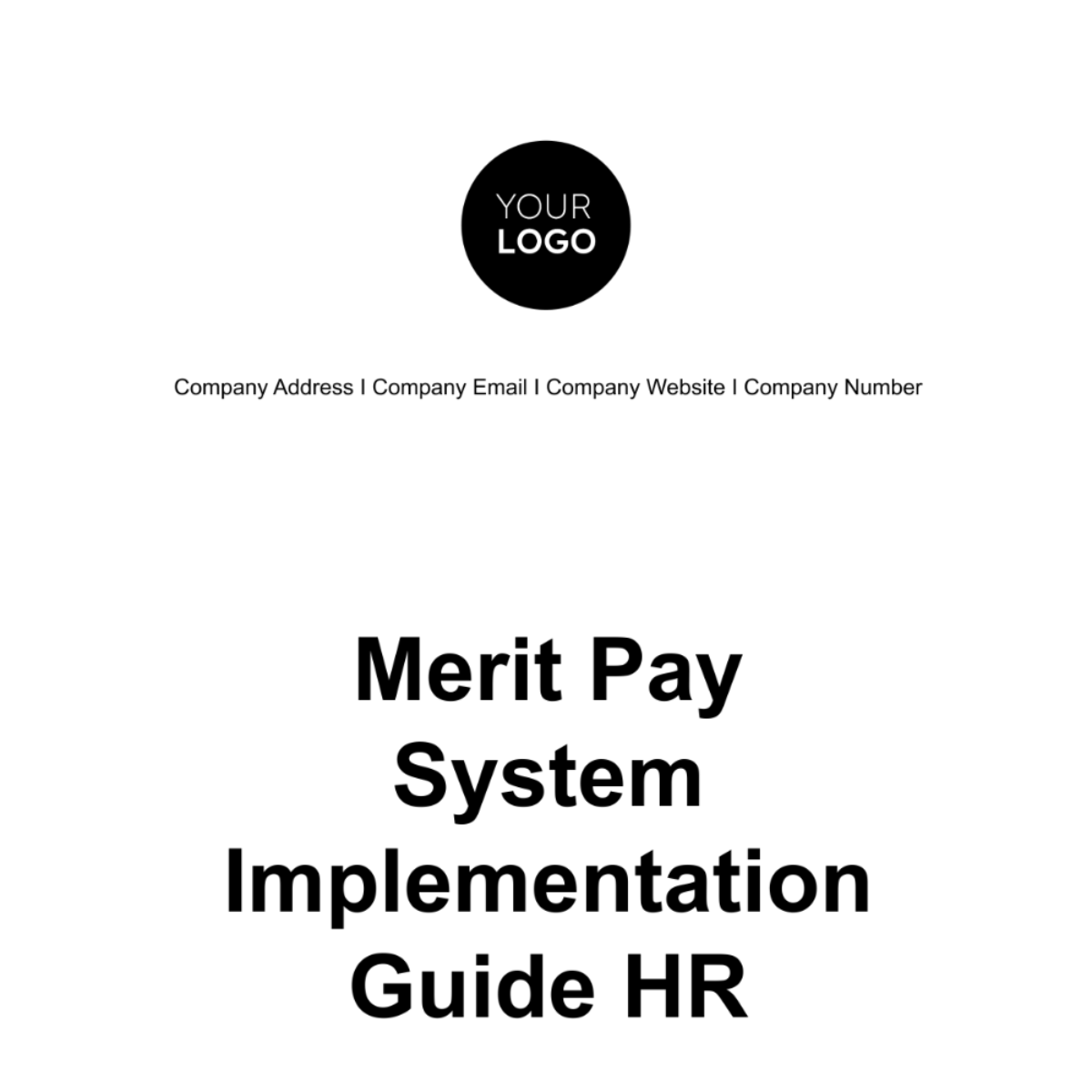 Merit Pay System Implementation Guide HR Template