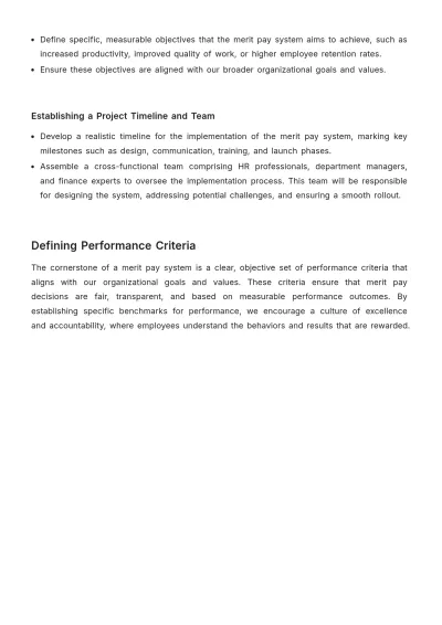 Free Merit Pay System Implementation Guide HR Template to Edit Online
