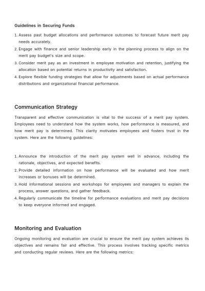Free Merit Pay System Implementation Guide HR Template to Edit Online