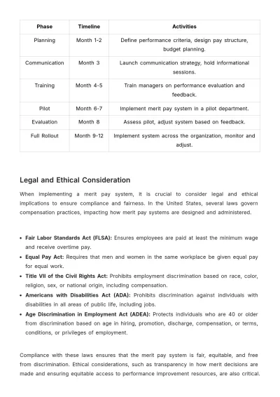 Free Merit Pay System Implementation Guide HR Template to Edit Online
