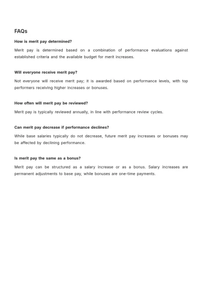 Free Merit Pay System Implementation Guide HR Template to Edit Online